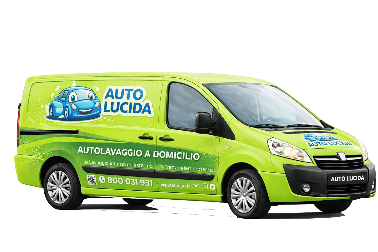 Furgone Autolucida brandizzato, autolavaggio a domicilio